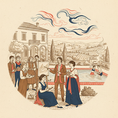Painting Life In Italy Jeremy Herndl