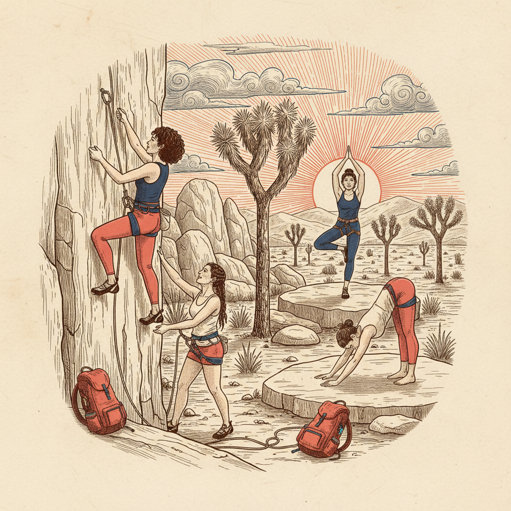 Women's Joshua Tree Climbing Yoga Retreat