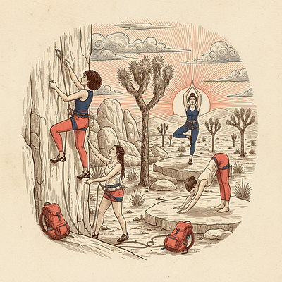 Women's Joshua Tree Climbing Yoga Retreat