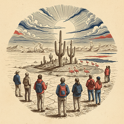 Uyuni And Colored Lagoons